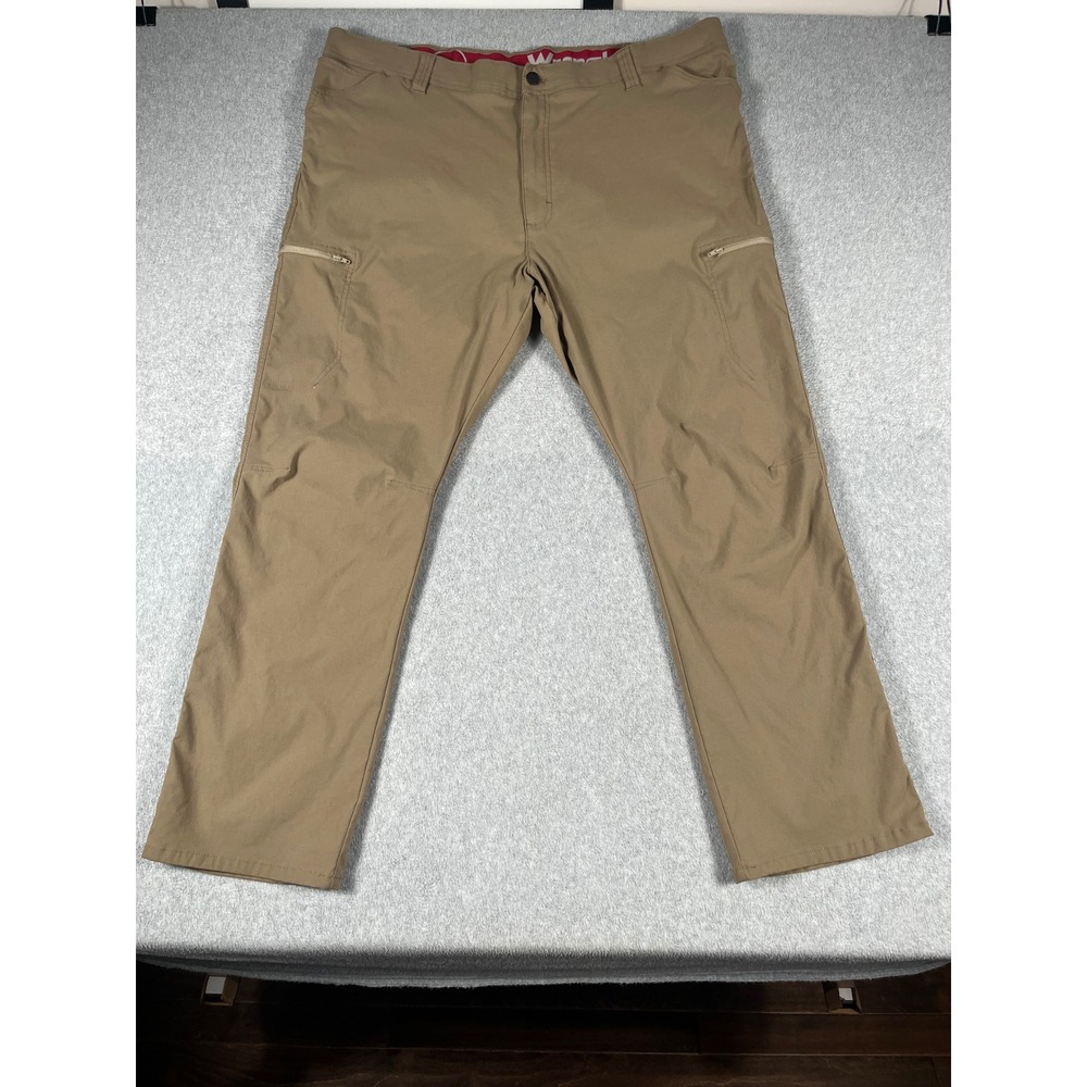 Wrangler ATG Mens Brown Cargo Pants Straight Leg 10NW788FR 44x29 Stretch Hiking
